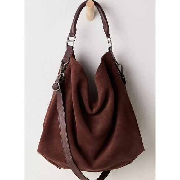 Suzie Suede Slouch Tote Color: Espresso - Picture 1 of 5
